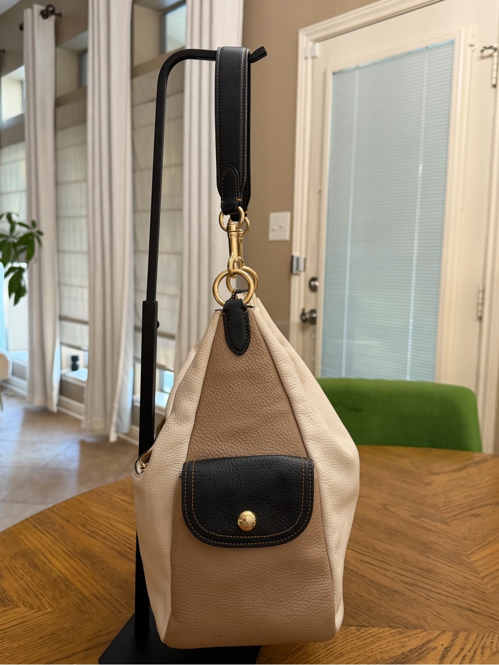 SOLD! EUC Coach Pennie Colorblock Pebbled Leather Hobo Bag - Picture 8 of 16
